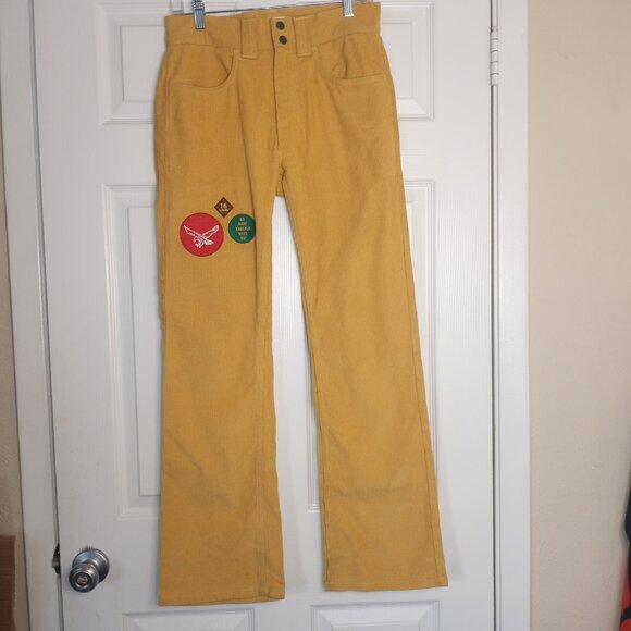 Bare Knuckles Gold Corduroy Bootcut Pants - Picture 2 of 8